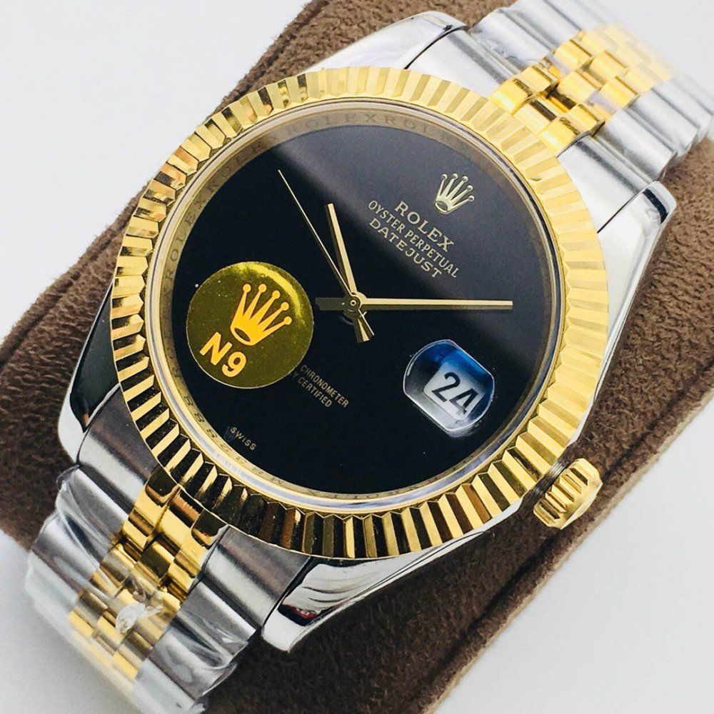 Rolex Datejust 16238 Black Onyx Dial Gold Steel Jubilee Bracelet Swiss Clone Movement