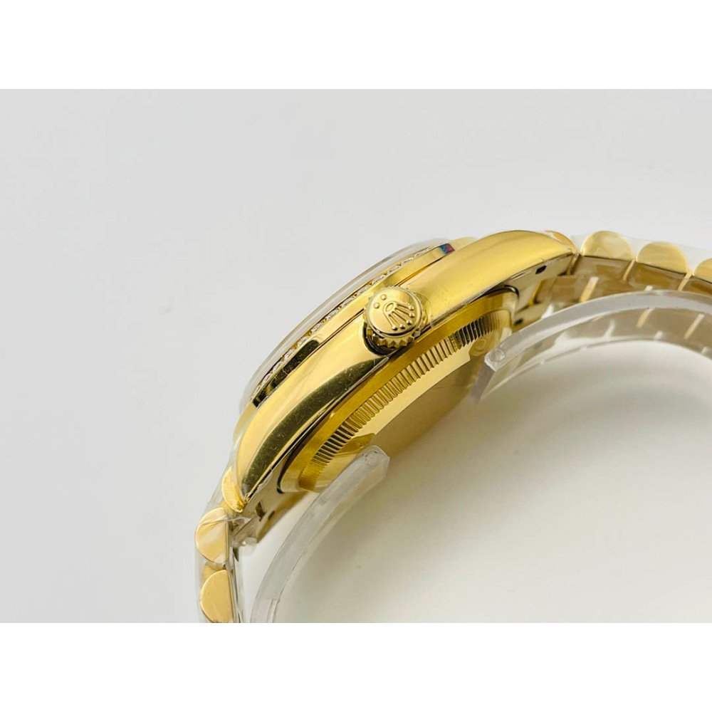 Rolex Day-Date Yellow Gold Dial All Diamond Swiss Clone 3255 Movement