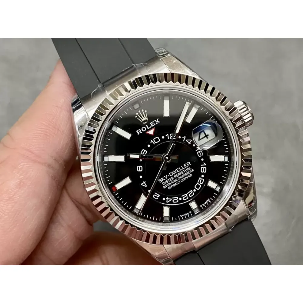 Rolex Sky-Dweller m336239-0002 black Dial Rubber Strap 2824 Movement