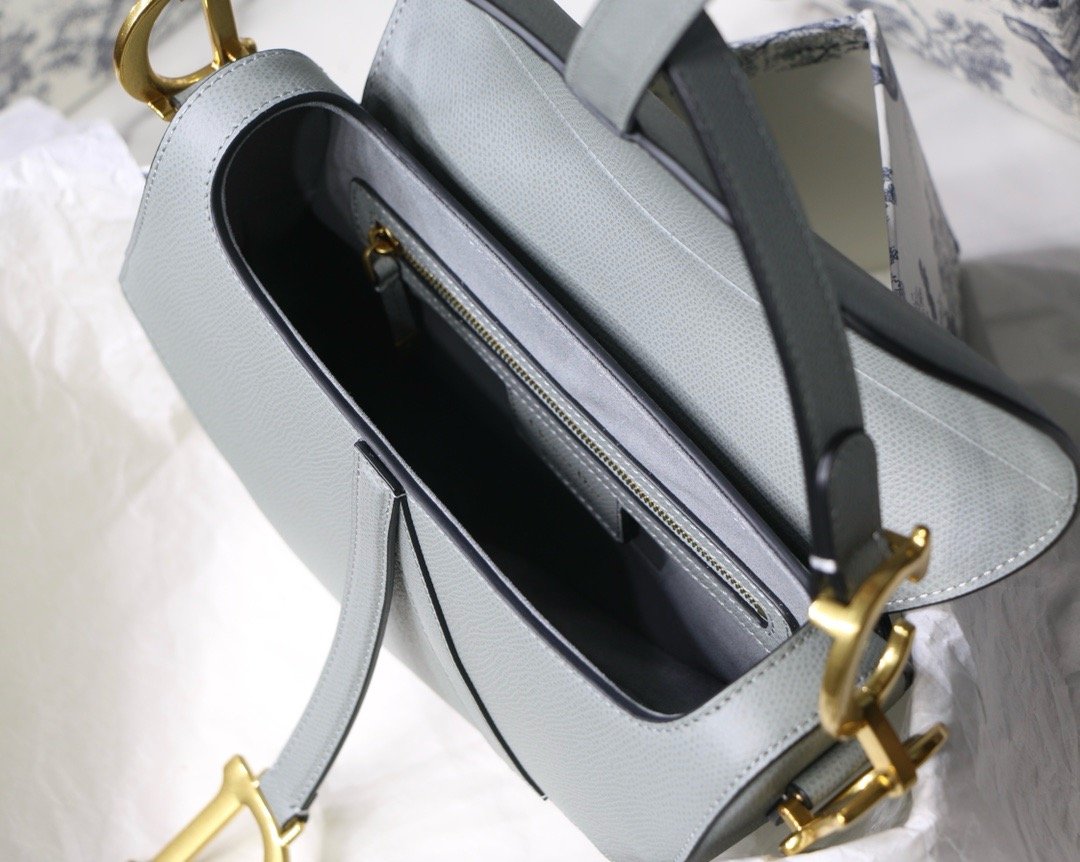 Dior saddle palm print series M9001 25.5 x 20 x 6.5 cm rock ash