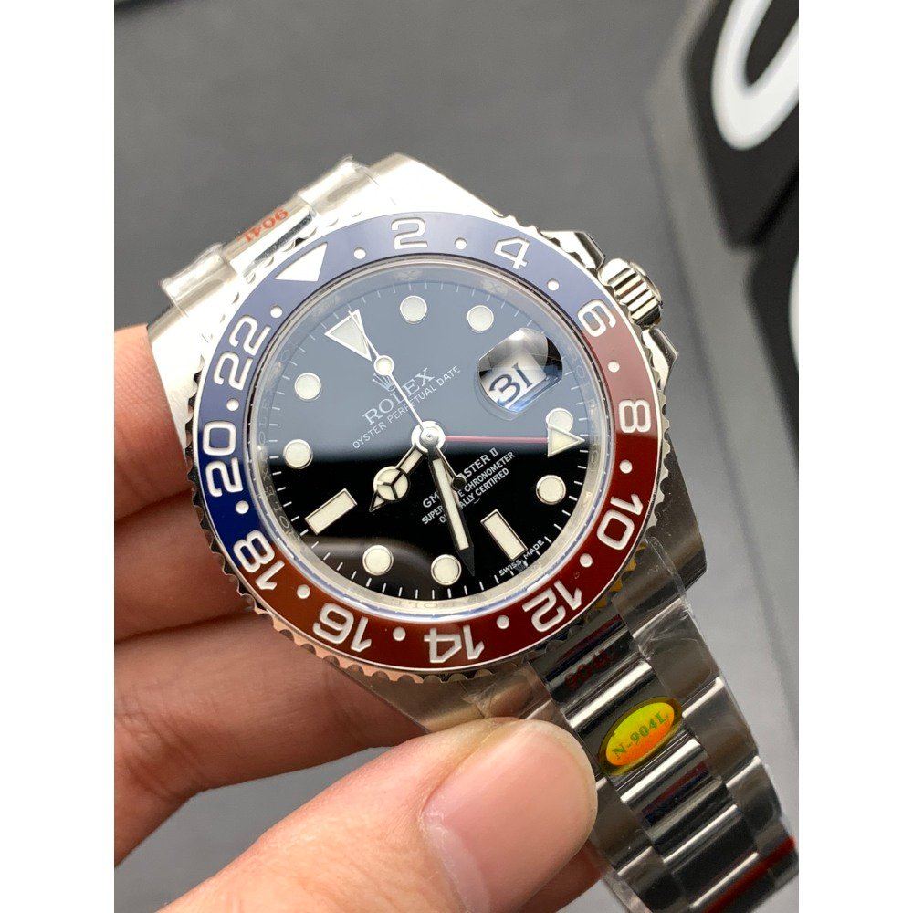 Rolex GMT Master II 126710BLRO Pepsi Black Dial Steel Super Clone 3285 Movement