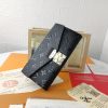 LV Diamond pattern leather embossed pochette metis handbag envelope wallet