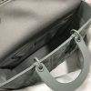 Lady Dior seven check frosted rattan beef leather clamshell handbag with shoulder strap M0566