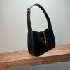 【𝑳𝑬 𝟓 𝑨 𝟕】𝙍𝙤𝙨𝙚 same style smooth plain leather 𝙃𝙊𝘽𝙊 handbag Plain leather gold/black 𝟔𝟓𝟕𝟐𝟐𝟖