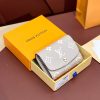 LV Grey! Short! Wallet Wallet made of soft monogramempreinte leather