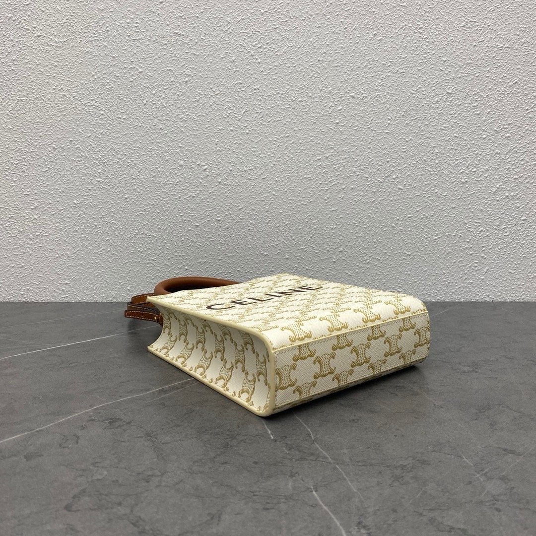 Celline Triomphe Mini Tote Beige 17-20-6