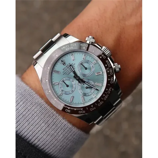 Rolex Cosmograph Daytona 40mm Platinum Ice-Blue Dial m116506 Series