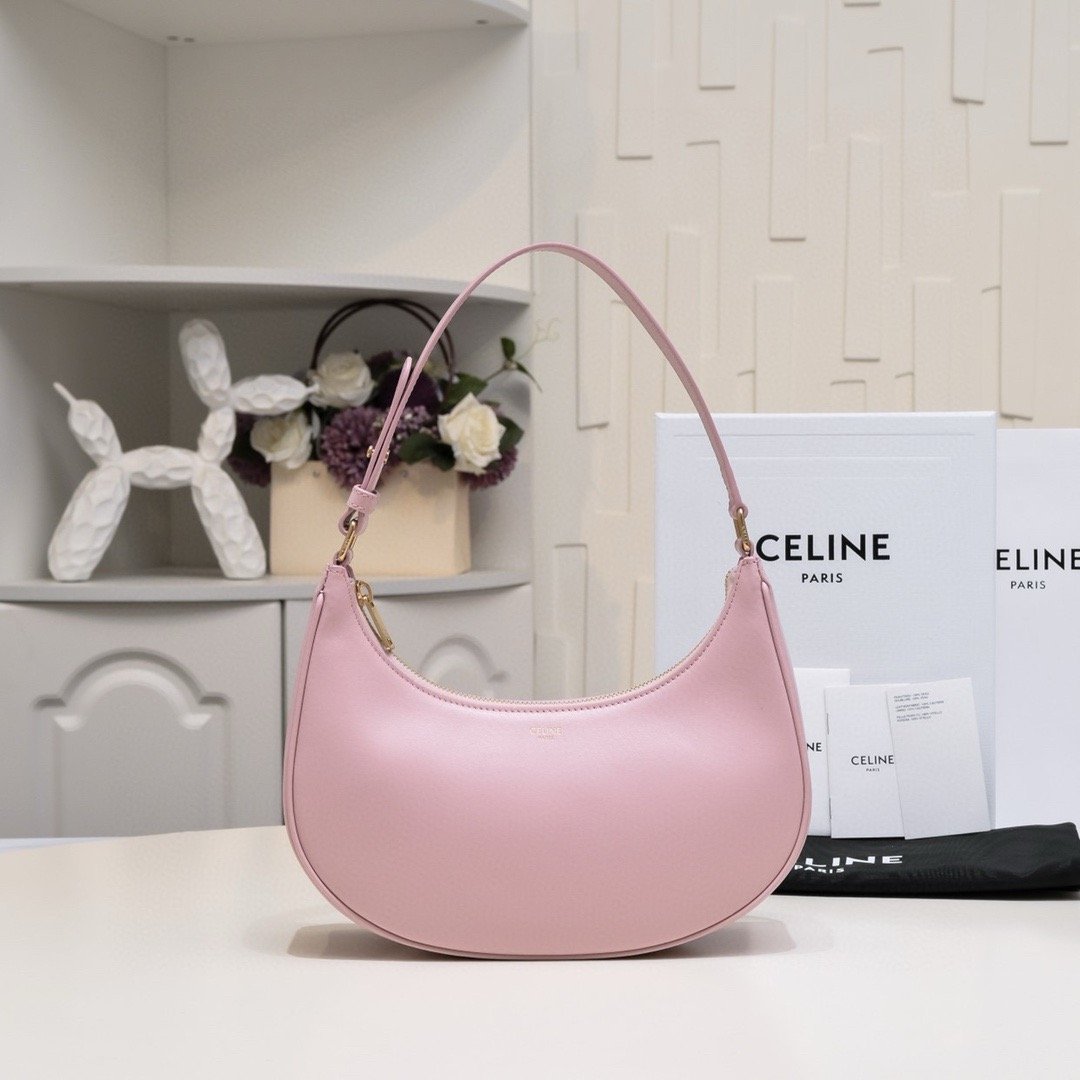 Sakura Pink AVA TRIOMPHE Full Leather Handbag