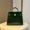 KL25 Emerald Gold Buckle Hermès Handbag