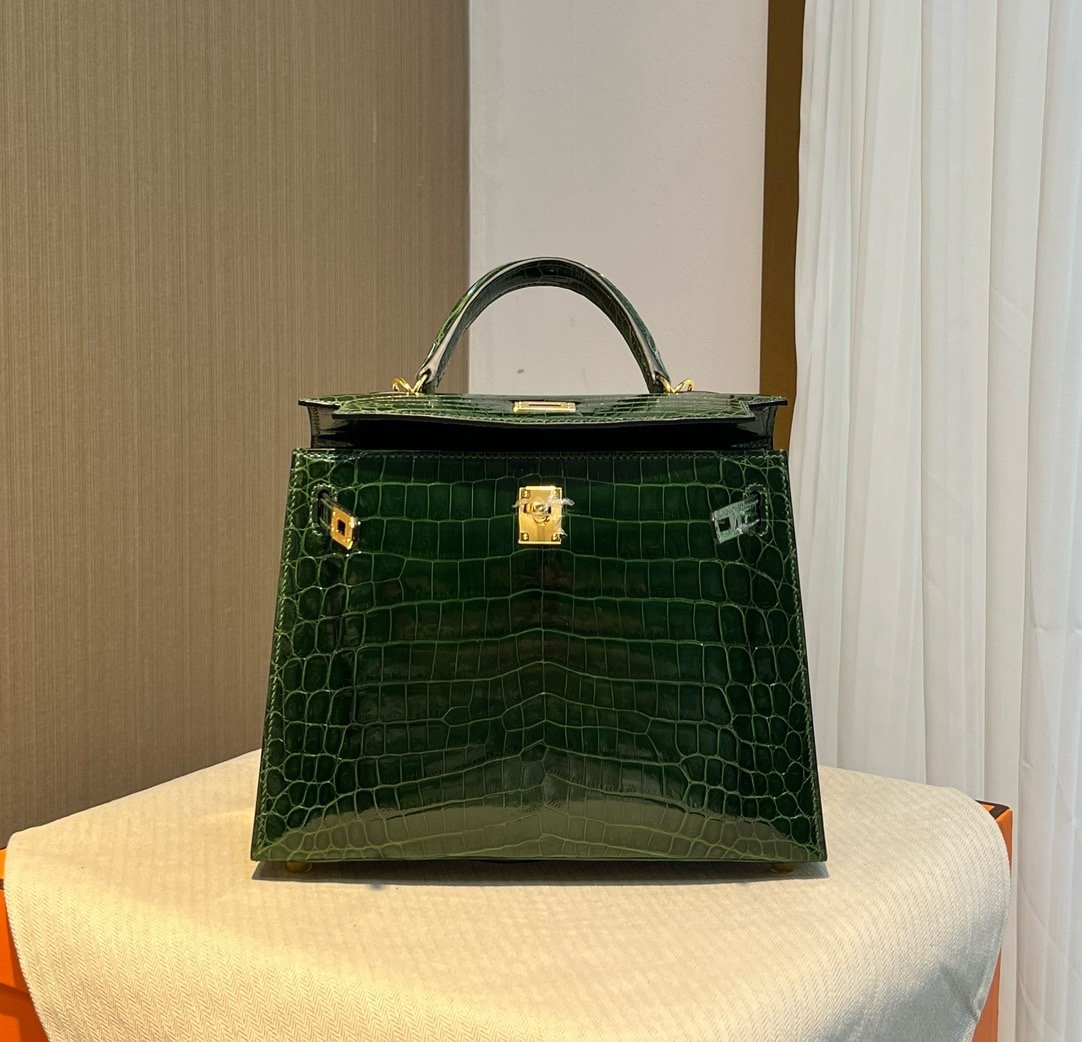 KL25 Emerald Gold Buckle Hermès Handbag
