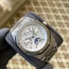 AP Royal Oak 41mm Complicated 26574 SS APS F1:1 Best Edition Silver Dial on SS Bracelet A5134 (CHS)