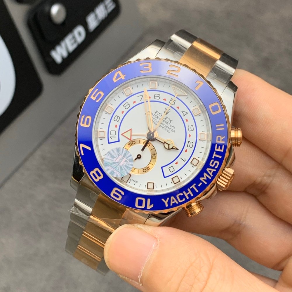 Rolex Yacht-Master 2 116681 Gold Blue And White Dial Two Tone Swiss 3235 Movement