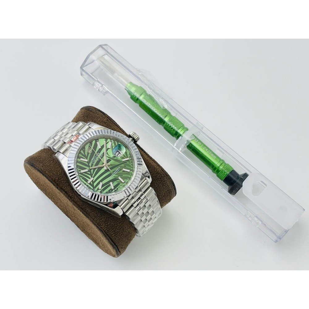 Rolex Datejust 126231 Green Palm Dial White Gold Jubilee Bracelet Swiss Clone Movement
