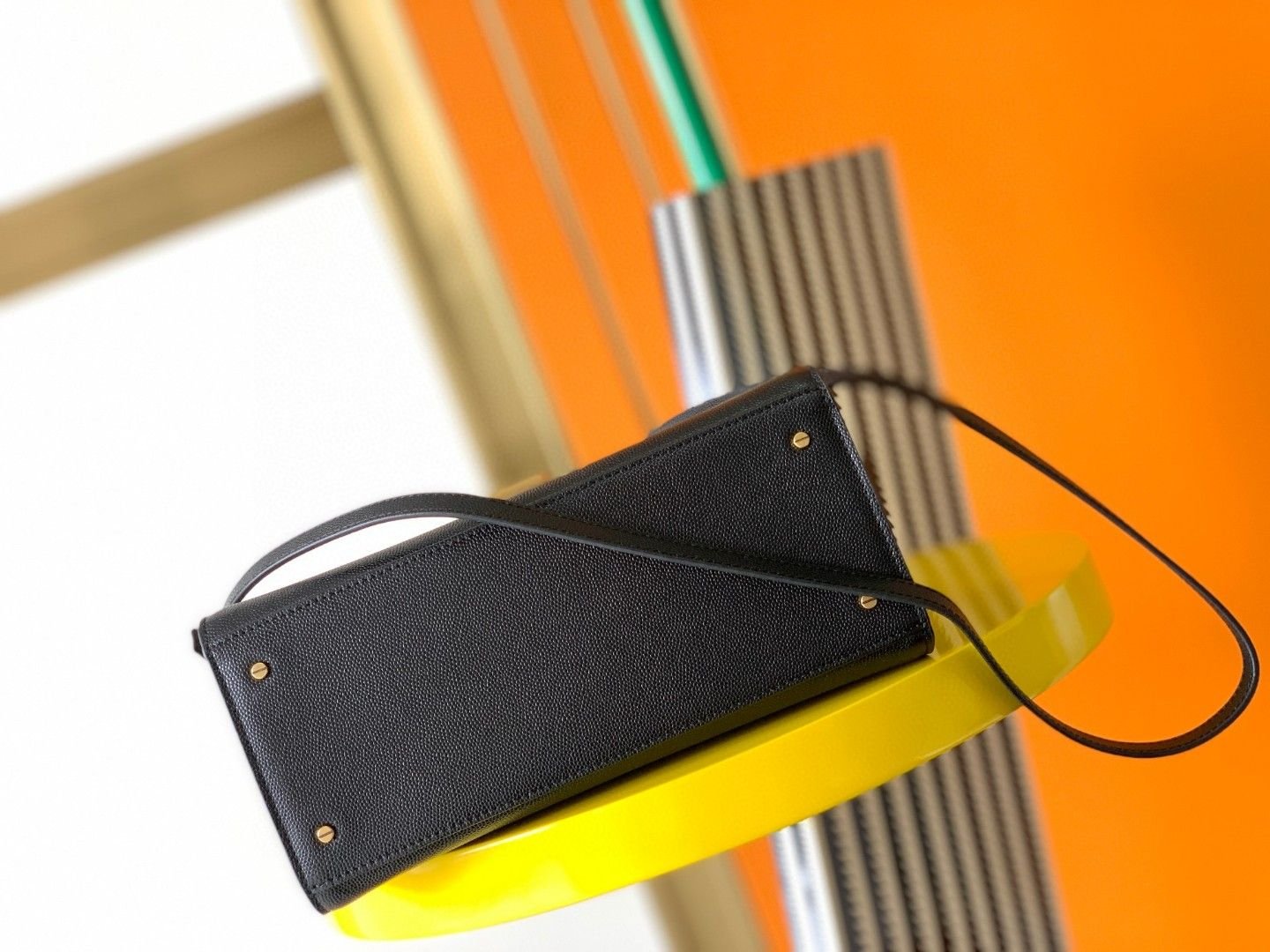 Cassandra Medium Grain-Pressed Leather Tote Bag