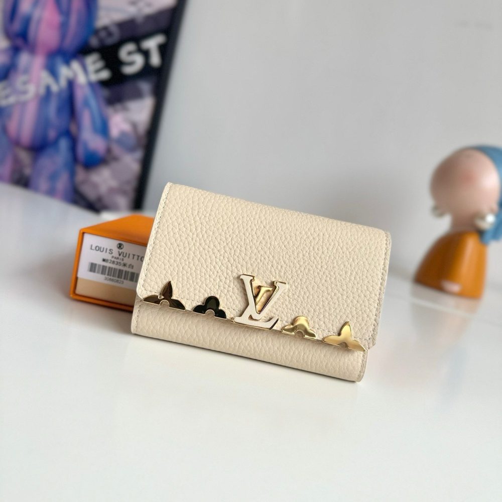 LV portefeuille capsine compact wallet wallet card holder