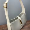 【𝑳𝑬 𝟓 𝑨 𝟕】𝙍𝙤𝙨𝙚 same style smooth plain leather 𝙃𝙊𝘽𝙊 handbag Plain leather Tabby Gold/Cream White 𝟔𝟓𝟕𝟐𝟐𝟖