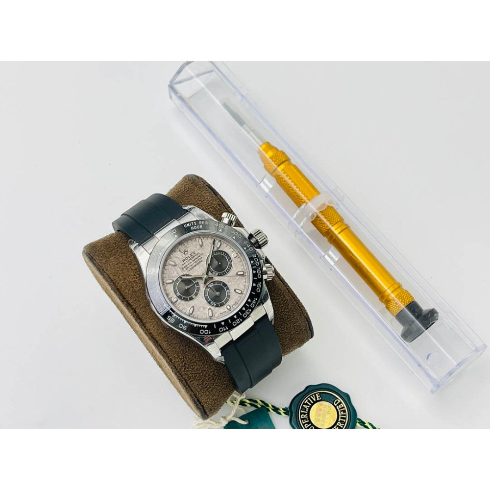 Rolex Daytona 116518LN Steel Rubber Meteorite Dial Swiss 4130 Movement