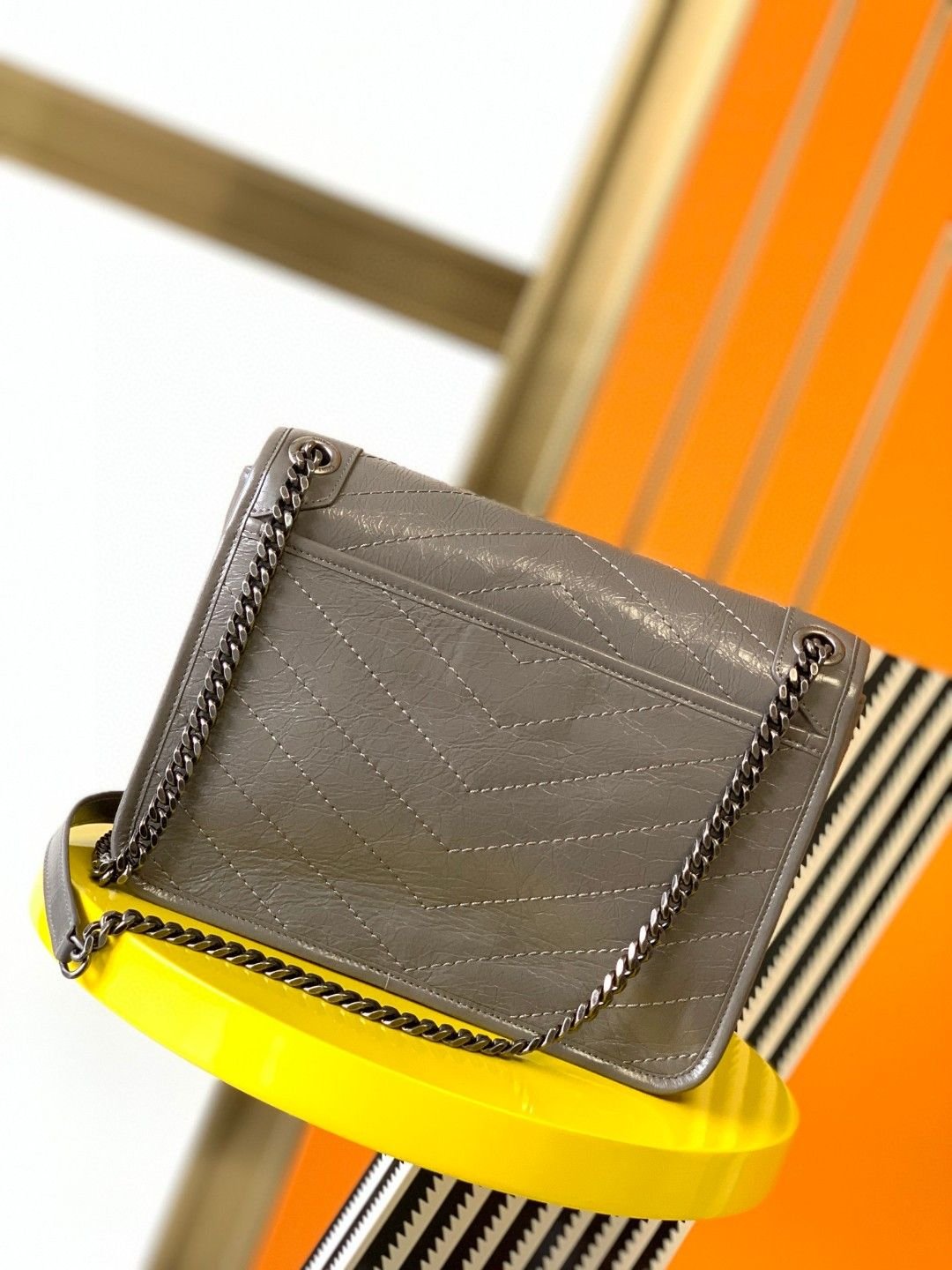 YSL NIKI BABY Retro Leather Handbag