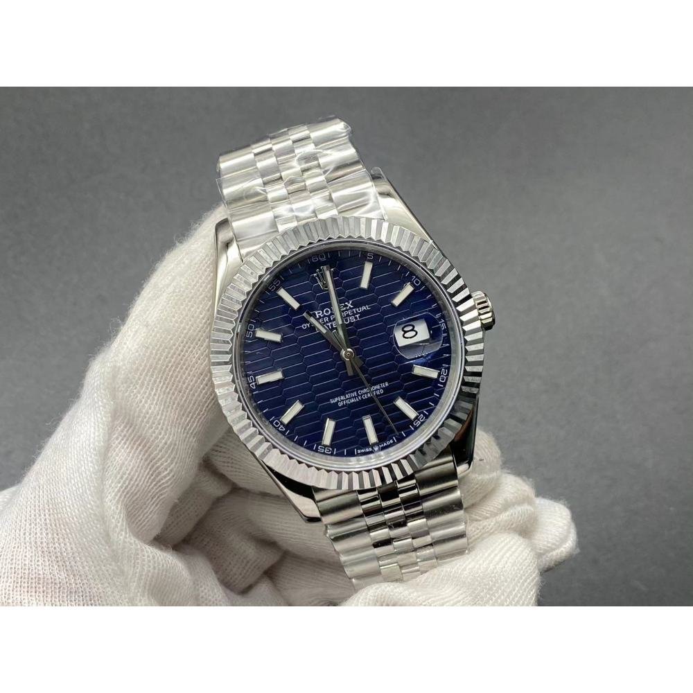 Rolex Datejust 41 126334 Blue Motif Dial Jubilee Bracelet Super Clone 1:1 Movement 2024 Brand New