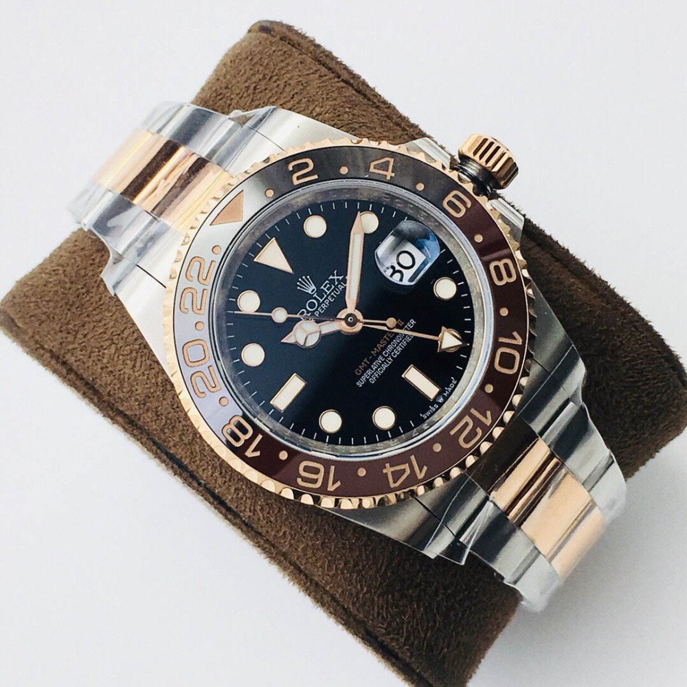 Rolex GMT Master II Rose Gold 126711CHNR Rootbeer Black Dial Swiss 3285 Movement