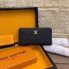 LV zipper wallet embossed wallet wallet card holder