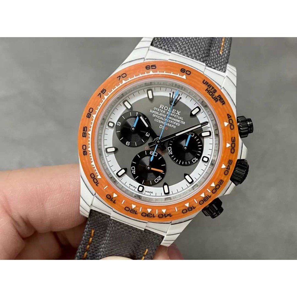 Rolex DIW Modified Datona Orange White Dial Swiss 4130 Movement