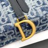 𝐃𝐢𝐨𝐫 Saddle chain handbag denim D fabric D6302