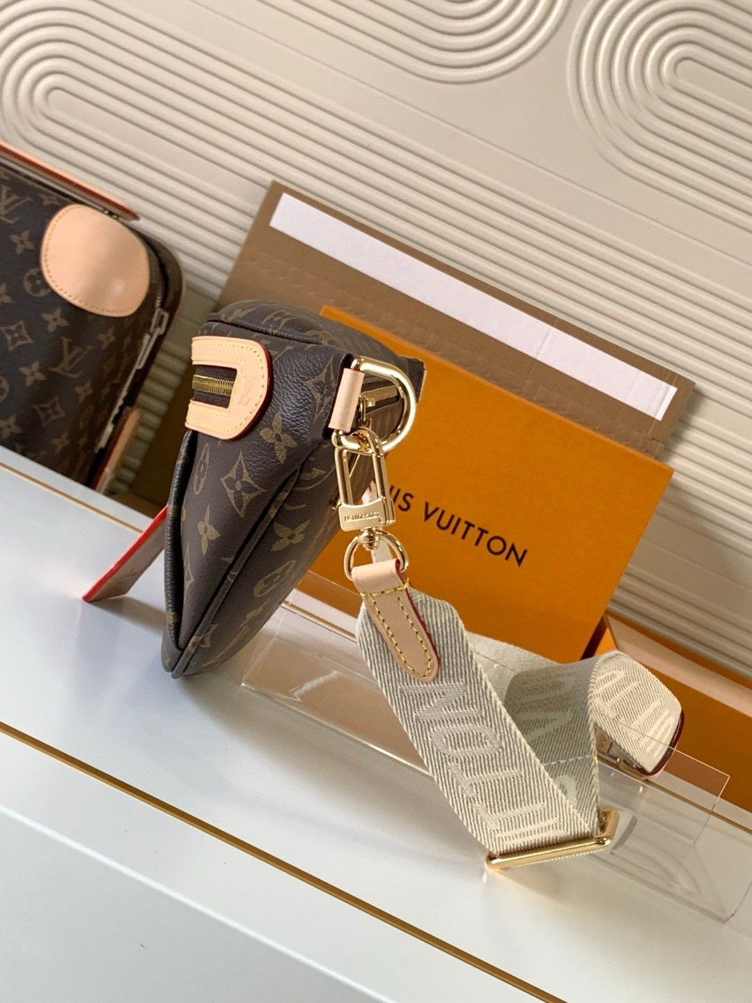 LV high rise waist bag monogram coated canvas