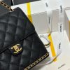 Chanel 23K litchi leather ball pattern chain backpack AS4490W1080