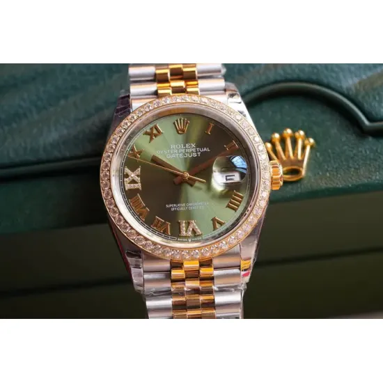 Rolex DATEJUST 31mm Oystersteel yellow gold and diamonds m126283rbr