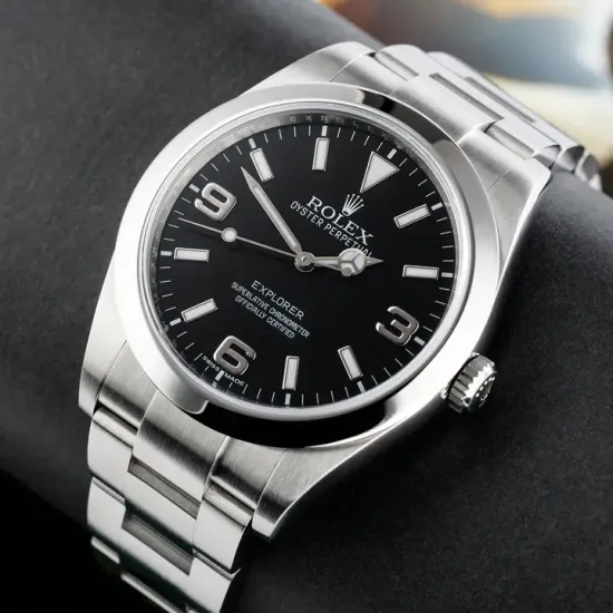Rolex Explorer I MKII Stainless Steel Black Arabic Index 39mm 214270-0003 Unworn