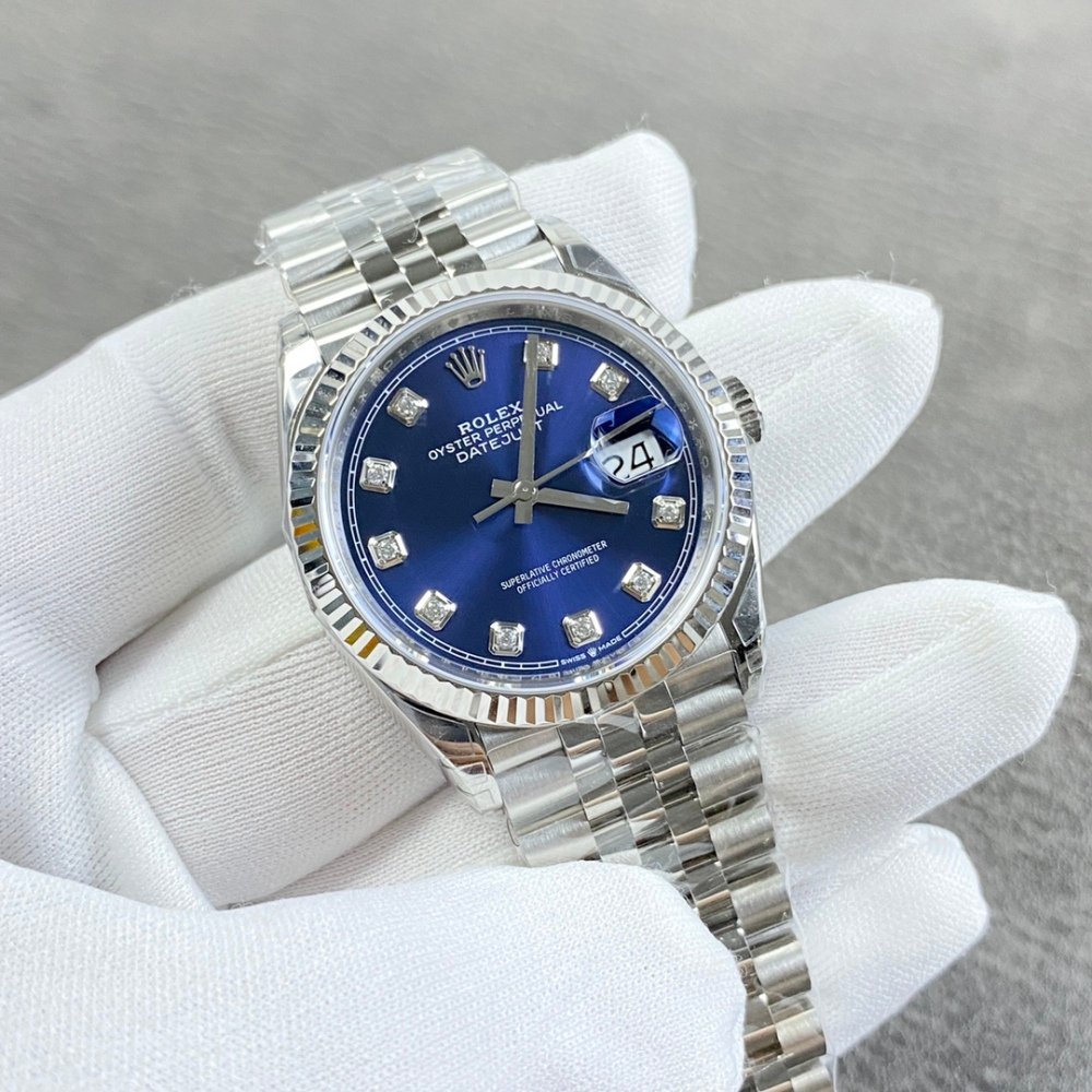 Rolex Datejust 116234 Blue Diamond Dial Jubilee Bracelet Swiss 3235 Movement