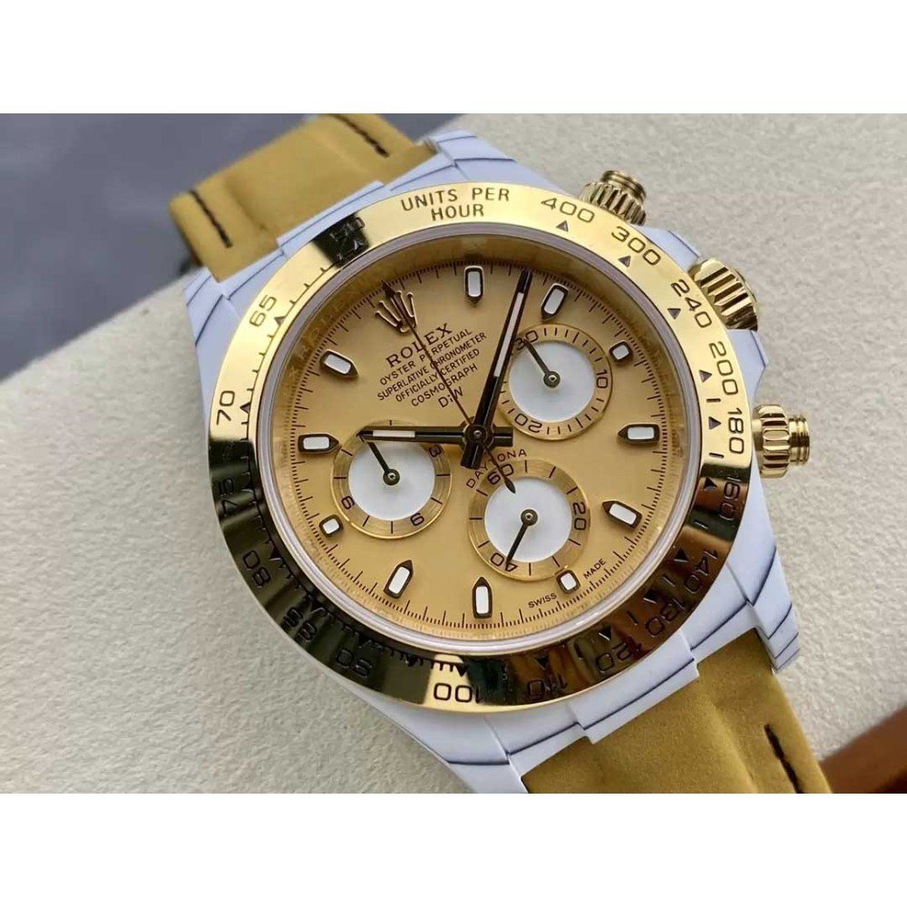Rolex DIW Modified Datona Yellow Gold Dial Swiss 4130 Movement