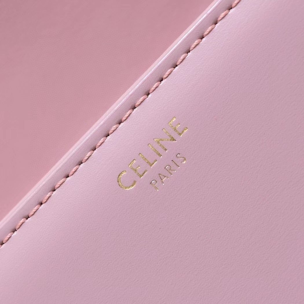 Celline Triomphe Small Box Leather Sakura Pink