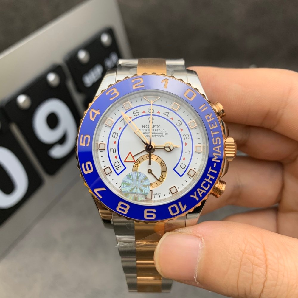 Rolex Yacht-Master 2 116681 Gold Blue And White Dial Two Tone Swiss 3235 Movement