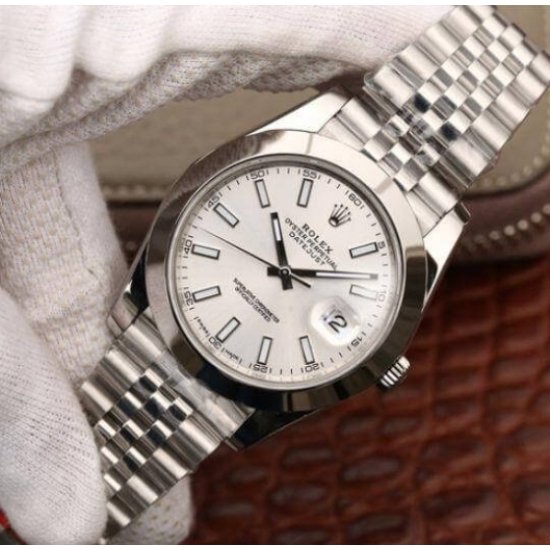 Rolex Datejust 116200 White Dial Jubilee Bracelet White Gold Swiss Clone Movement
