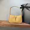 【𝑳𝑬 𝟓 𝑨 𝟕】𝙍𝙤𝙨𝙚 same style smooth plain leather 𝙃𝙊𝘽𝙊 handbag Plain leather Tabby Gold/Apricot 𝟔𝟓𝟕𝟐𝟐𝟖