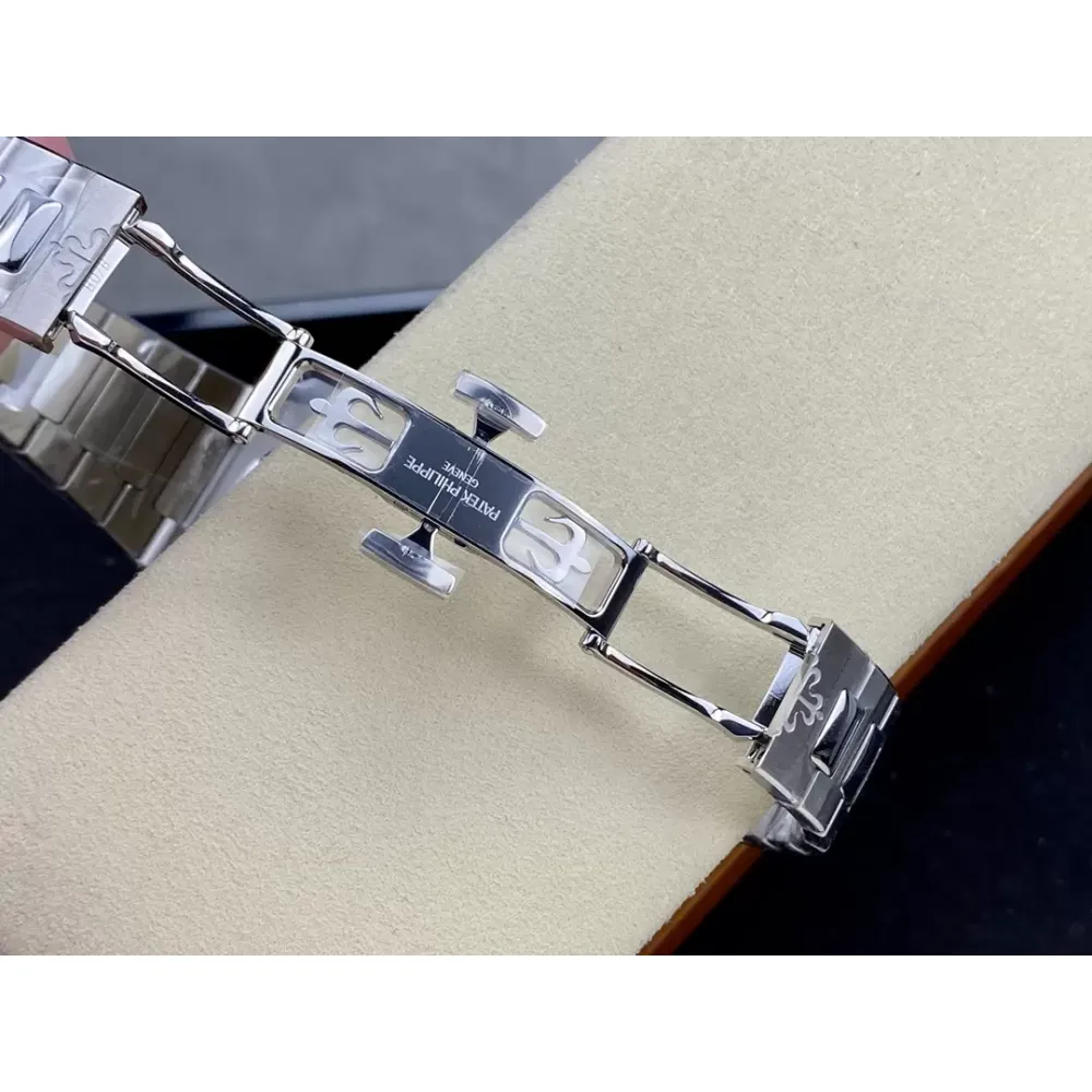 Nautilus 5811/1G 3K factory 1:1 Best Edition Blue Textured Dial on SS Bracelet A330 Super Clone