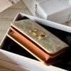 Triomphe compact wallet in shiny calfskin
