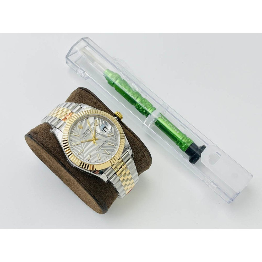 Rolex Datejust 126231 Yellow Gold Palm Dial Stainless Jubilee Bracelet Swiss Clone Movement