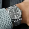 Rolex Datejust 41 Gray Dial Oystersteel and White Gold M126334-0014 Superclone