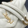 𝙇𝙤𝙪𝙇𝙤𝙪 𝙥𝙪𝙛𝙛𝙚𝙧～LOULOU PUFFER New Mini Double Chain Quilted Lambskin Bag Milk White Lambskin/Antique Gold 759337