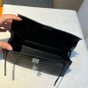 mini matte black silver Hermès handbag