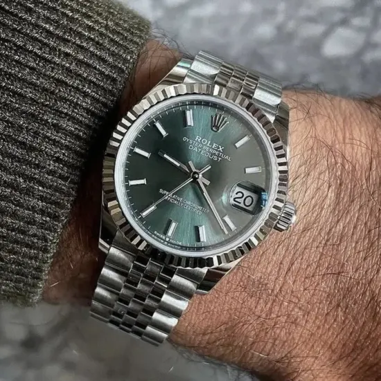 Rolex Datejust 41 Mint Green Dial Steel & White Gold m126334-0028