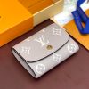 LV Grey! Short! Wallet Wallet made of soft monogramempreinte leather