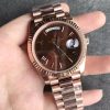 Rolex Day-Date 228235 Rose Gold Browm Dial President Bracelet A3255 (Tungsten Heavy Versio)