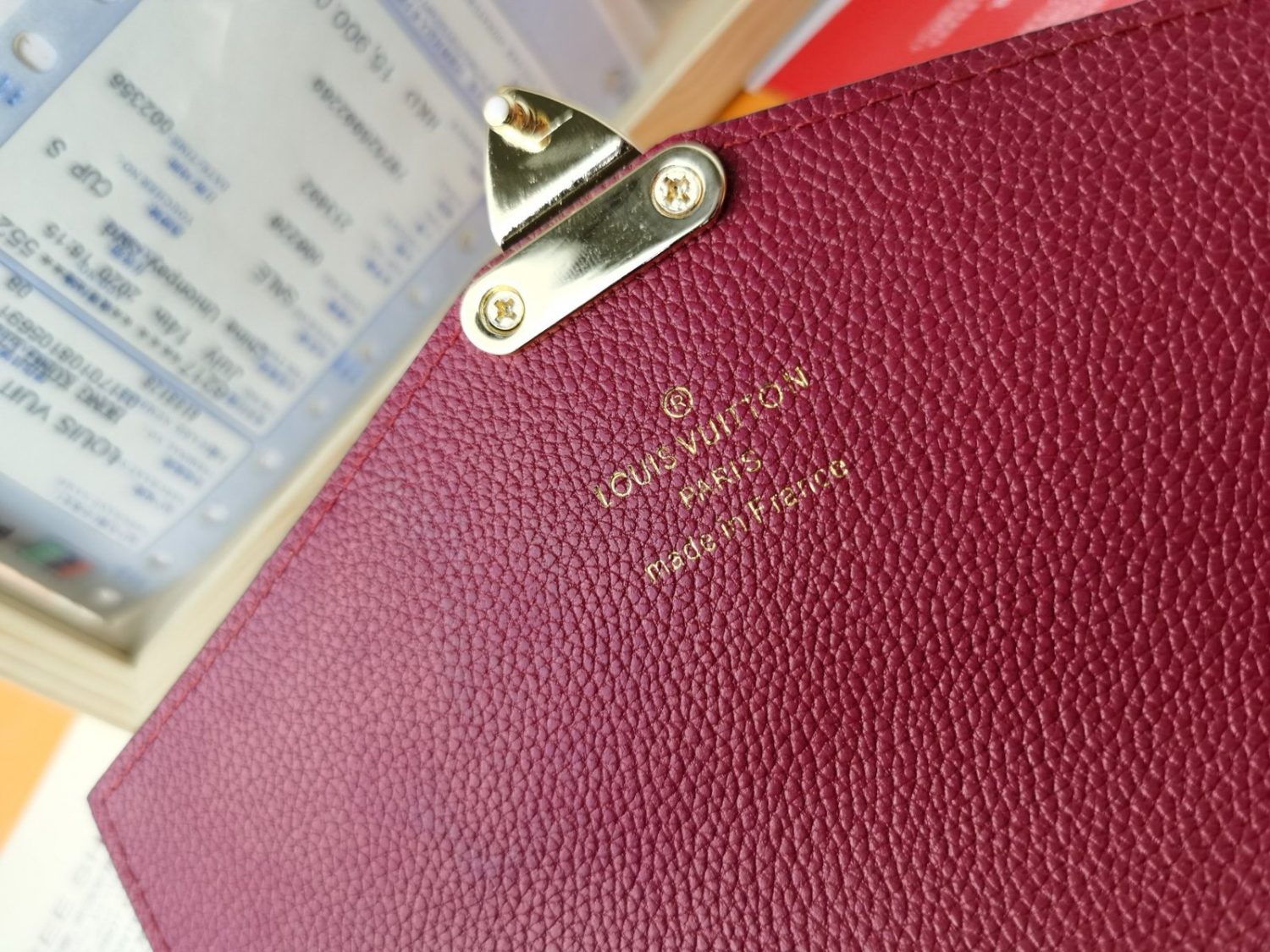 LV Diamond pattern leather embossed pochette metis handbag envelope wallet