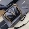 New College Shiny Cracked Mini Messenger Bag Waxed Black Leather/Antique Gold 779430