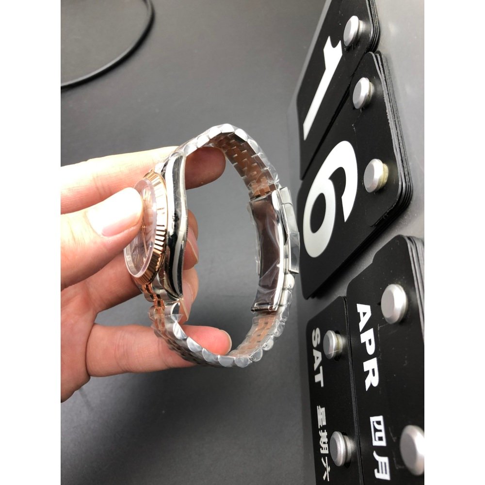 Rolex Datejust 126231 Rose Gold Palm Dial Stainless Jubilee Bracelet Swiss Clone Movement