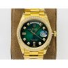 Rolex Day-Date All Gold Green Dial Diamond Bezel Swiss Clone 3255 Movement